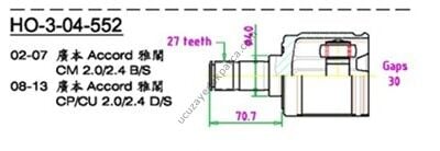 HONDA CIVIC 2006-2011 MT - ACCORD 2008-2011 IC AKS KAFASI SOL DIS-27  IC-30  KECE-40