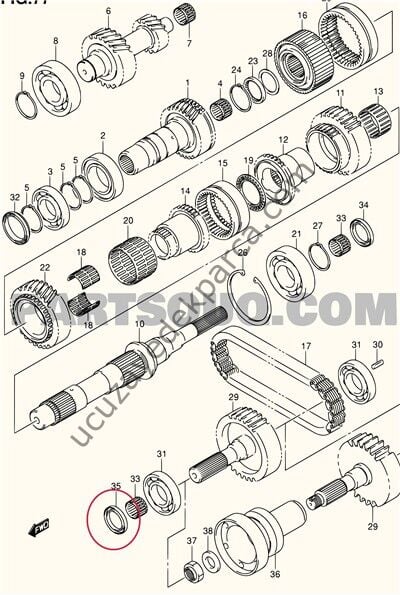 SUZUKI GRAND VITARA 2006-2011 SANZIMAN KUYRUK KECESI ( 40 X 54 X 7.3 )