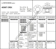 MITSUBISHI L200 2012-2014 4D56T PISTON 0.50