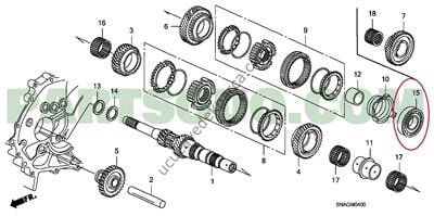 HONDA CIVIC 2006-2011 PRIZDIREK RULMANI M/T ( 25 X 62 X 17 )