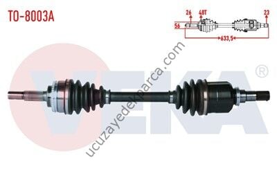 TOYOTA COROLLA 2002-2006 - AVENSIS 2003-2008 1.6 BENZINLI AKS KOMPLE SOL