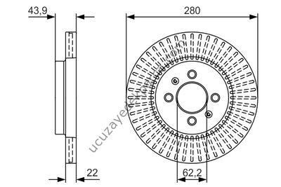 KIA RIO 2012-2016 - STONIC 2018-2022 FREN DISKI ON 280.MM 4B