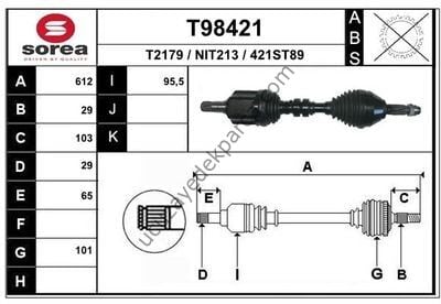 NISSAN X-TRAIL 2008-2013 2.0 DIZEL AKS KOMPLE SOL ( M/T )