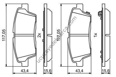 HYUNDAI GENESIS 2014-2017 FREN BALATASI ARKA