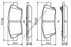 HYUNDAI GENESIS 2014-2017 FREN BALATASI ARKA