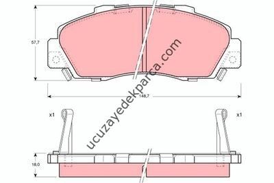 HONDA CIVIC 2001-2005 FREN BALATASI ON