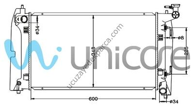 TOYOTA COROLLA 2002-2005 SU RADYATORU AT