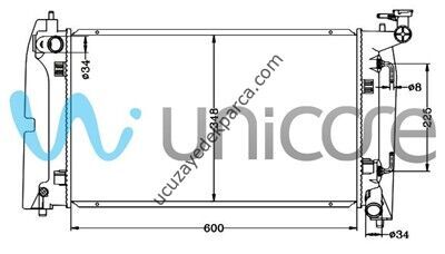 TOYOTA AVENSIS 2003-2008 1.6 SU RADYATORU AT