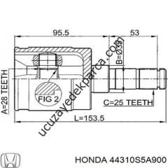 HONDA  JAZZ 02-08  KAFASI IC SAG/SOL