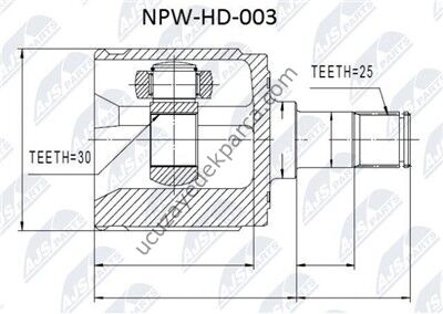 HONDA CIVIC 1988-1995 IC AKS KAFASI SAG ( DIS-25  IC-30  KECE-35 )