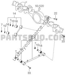 KIA SORENTO 2002-2006 ARKA ALT DENGE KOL BURCU ON TARAFA GELEN ( UZUN OLAN )