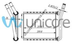 TOYOTA AURIS 2007-2018  KALORIFER RADYATORU