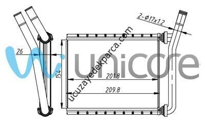 TOYOTA  AVENSIS 2008-2015 KALORIFER RADYATORU