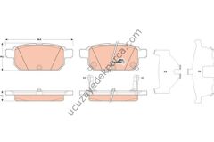 SUZUKI VITARA 2015-2018  FREN BALATASI ARKA