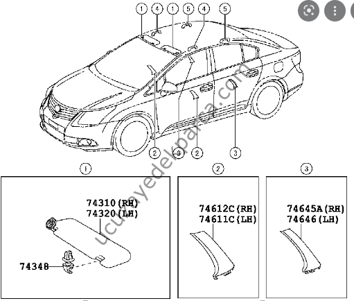 AVENSIS KAPI IC TUTAMAC PLASTIK 2009-2014