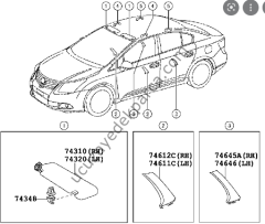 Toyota Avensis Kapı Kol Kaplama Plastiği 2009-2014
