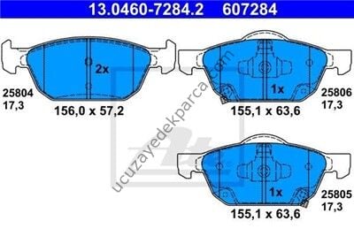 HONDA ACCORD 2008-2011 - CIVIC 2012-2016 H/B - CIVIC 2017-2021 1.5 RS FREN BALATASI ON