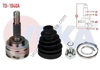 TOYOTA COROLLA 2002-2006 BENZINLI - AVENSIS 2003-2008 1.6 AKS KAFASI DIS ( DIS-26 IC-23 KECE-58 )