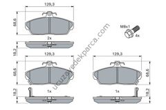 HONDA EURO CIVIC 1996-2000 - CIVIC 2001-2005 FREN BALATASI ON