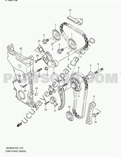 SUZUKI GRAND VITARA J20A TRIGER ZINCIR KITI ( 10 PARCA )