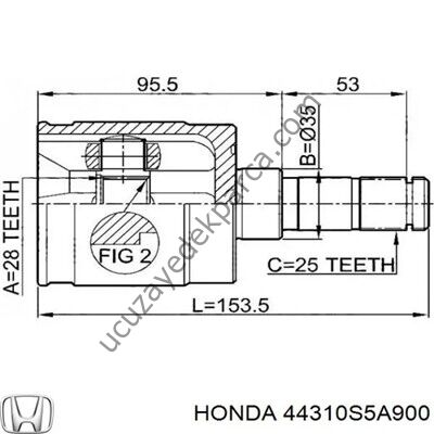 HONDA CIVIC 2001-2005 MT/AT - CIVIC 2006-2011 AT - JAZZ 2002-2008 - CITY 2005-2008 AKS KAFASI IC SAG/SOL