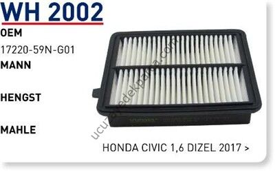 HONDA CIVIC 2017-2021 1.6 DIZEL HAVA FILITRESI
