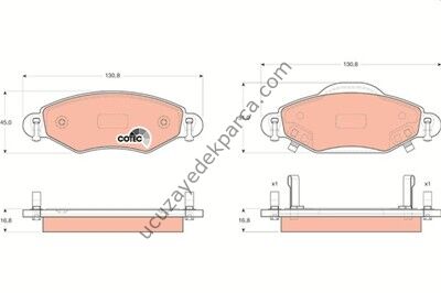 TOYOTA YARIS 2003-2005 FREN BALATASI ON