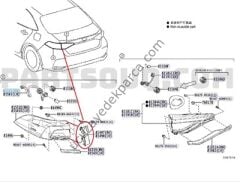 TOYOTA COROLLA 2019-2025 S/D DIŞ STOP LAMBA PLASTIK KAPAGI SOL