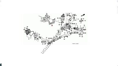 HONDA CIVIC 2001-2005 D16V1 TERMOSTAT SU GEÇİŞ CONTASI