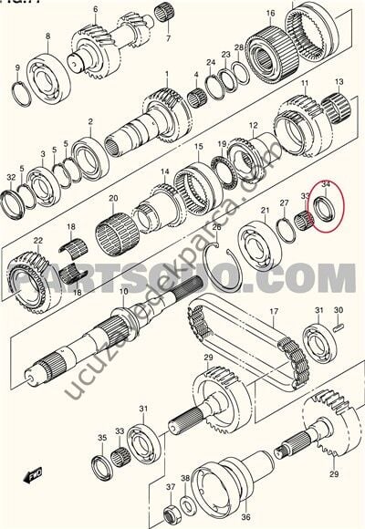 SUZUKI GRAND VITARA 2006-2011 SANZIMAN KUYRUK KECESI ( 39 X 54 X 7 )