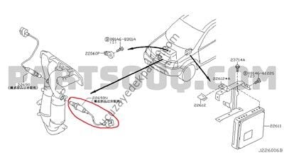 NISSAN X-TRAIL 2002-2008 2.0 OKSIJEN SENSORU ALT ( NO:2 )